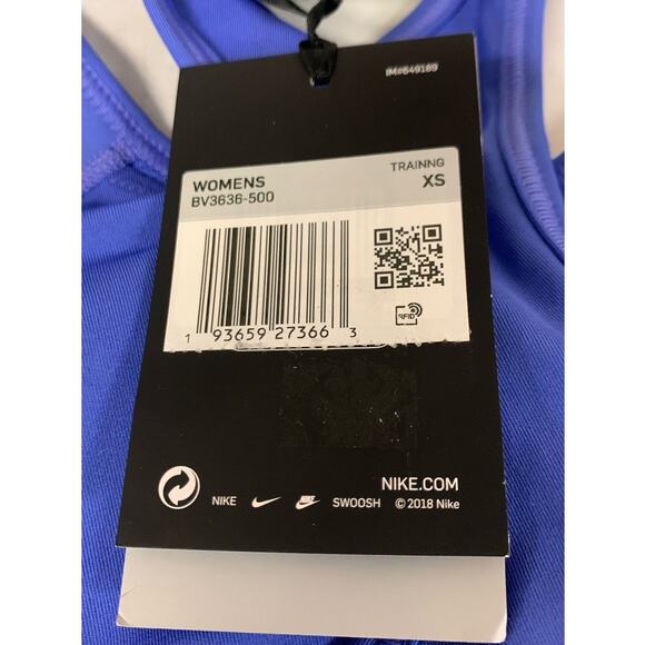 Nike Women’s XS Pro Swoosh Medium Sports Bra, Sapphire / Black - Picture 4 of 6